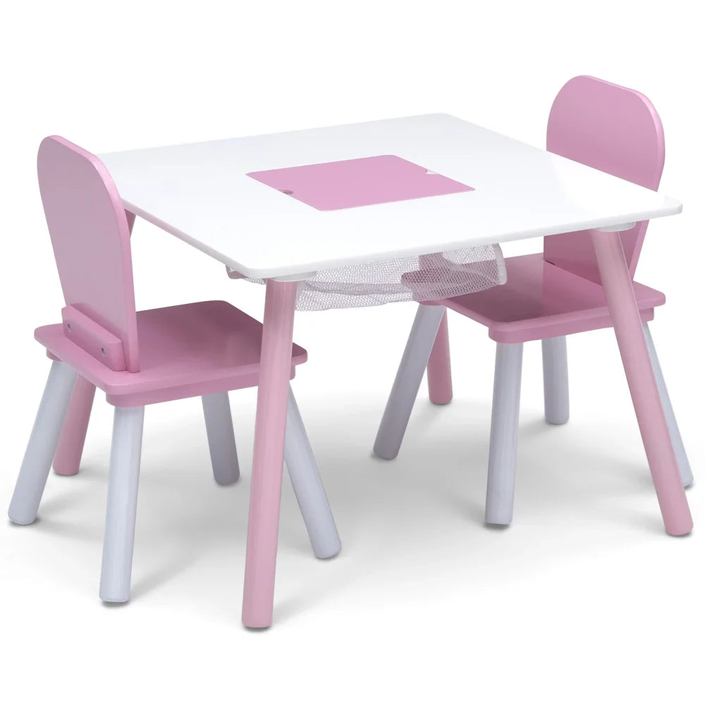 BOUSSAC 4-Piece Toddler Playroom Set, Kids Table and