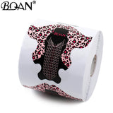 BQAN Leopard French Nail Form Tips Gold Nail