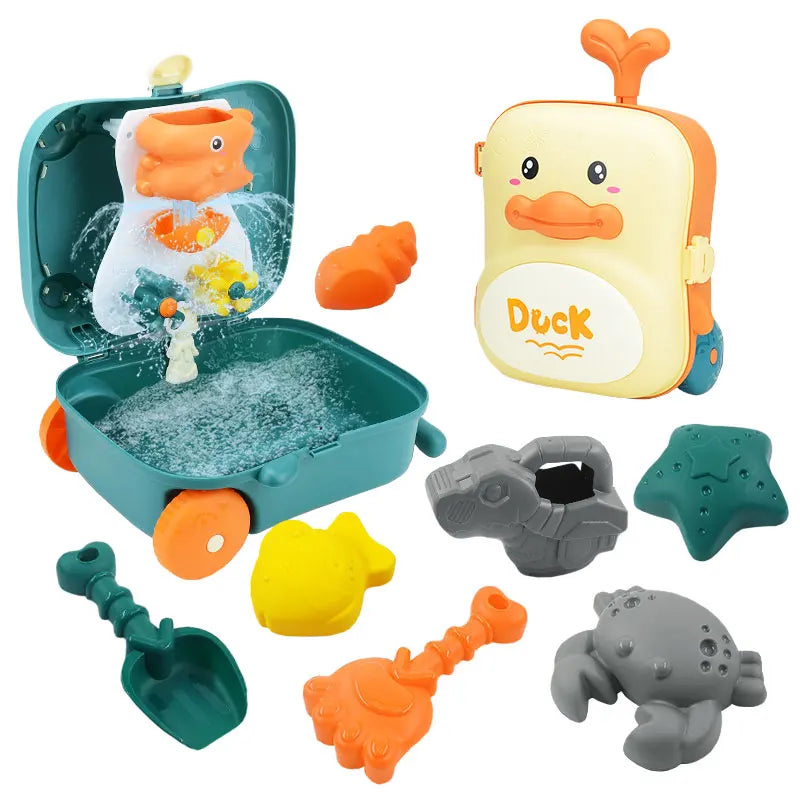 Baby Bathroom Backpack Beach Toys Duck Trolley Case