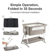 Baby Beside Sleeper Newborn Bassinet Multifunction Crib Portable