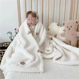 Baby Blanket Fluffy Warm Coral Fleece Cartoon Blanket