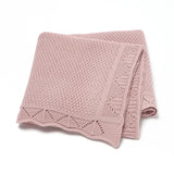 Baby Blankets Knitted Newborn Swaddle Wrap Crib Quilt