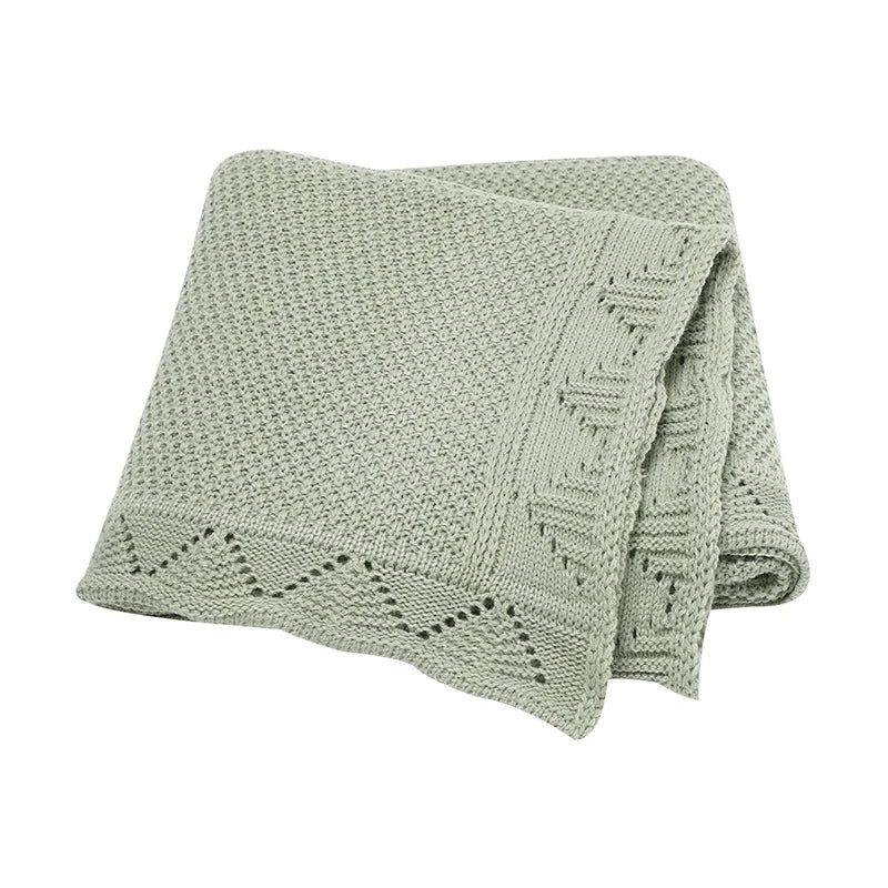 Baby Blankets Knitted Newborn Swaddle Wrap Crib Quilt