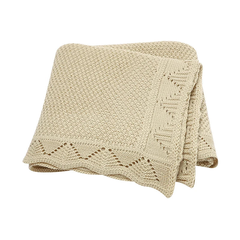 Baby Blankets Knitted Newborn Swaddle Wrap Crib Quilt