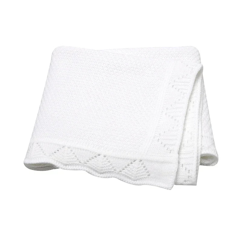 Baby Blankets Knitted Newborn Swaddle Wrap Crib Quilt