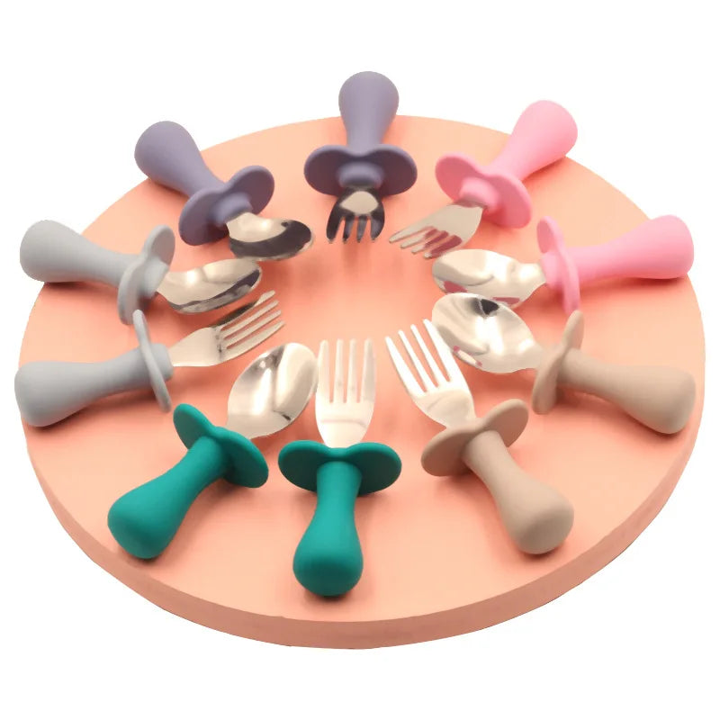 Baby Candy Colour Tableware Set Utensil 316 Stainless