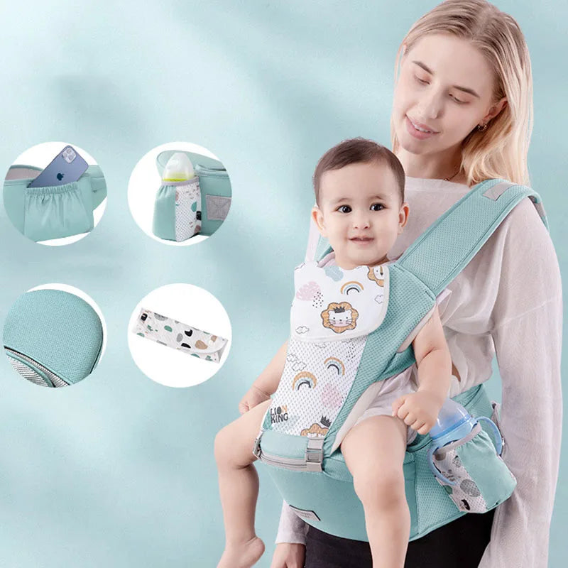 Baby Carrier Waist Stool Storage Bag Kangaroo Shoulder