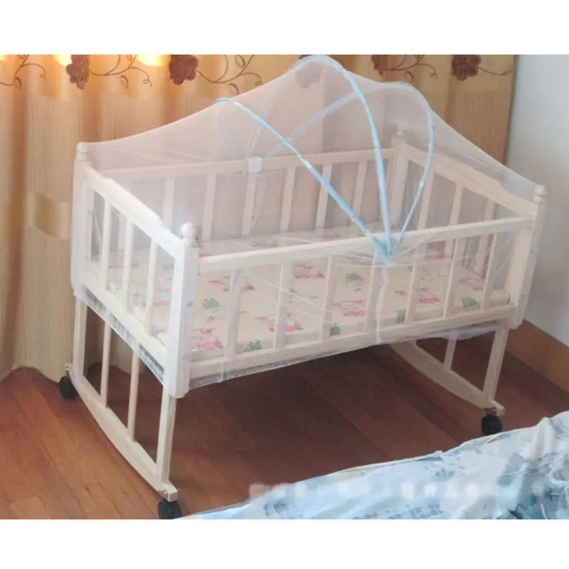 Baby Cradle Bed Mesh Foldable Summer Baby Arched