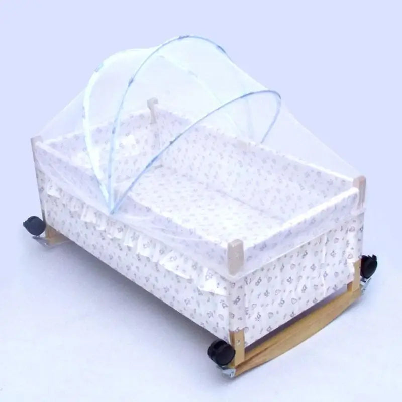 Baby Cradle Bed Mesh Foldable Summer Baby Arched