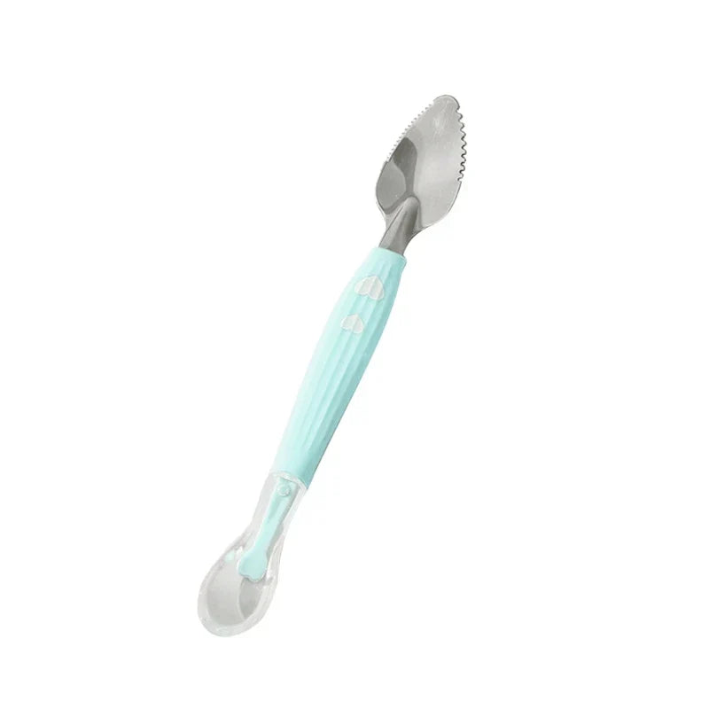 Baby Feeding Spoon Scraper Spoon Silicone Fruit Puree