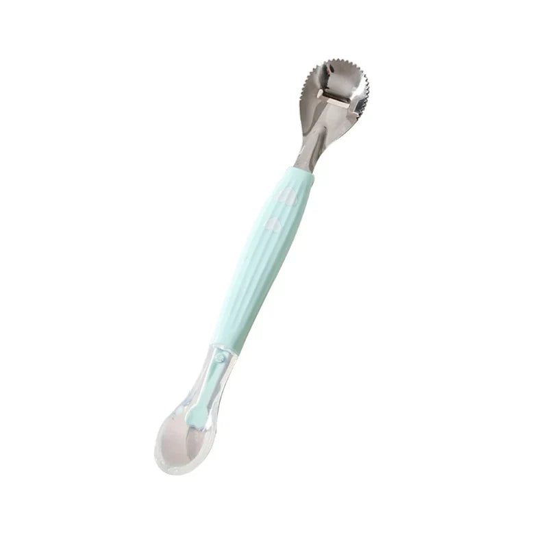 Baby Feeding Spoon Scraper Spoon Silicone Fruit Puree
