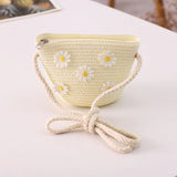 Baby Girl Fashion Casual Solid Straw Shoulder Bags