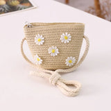 Baby Girl Fashion Casual Solid Straw Shoulder Bags