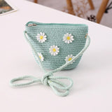 Baby Girl Fashion Casual Solid Straw Shoulder Bags