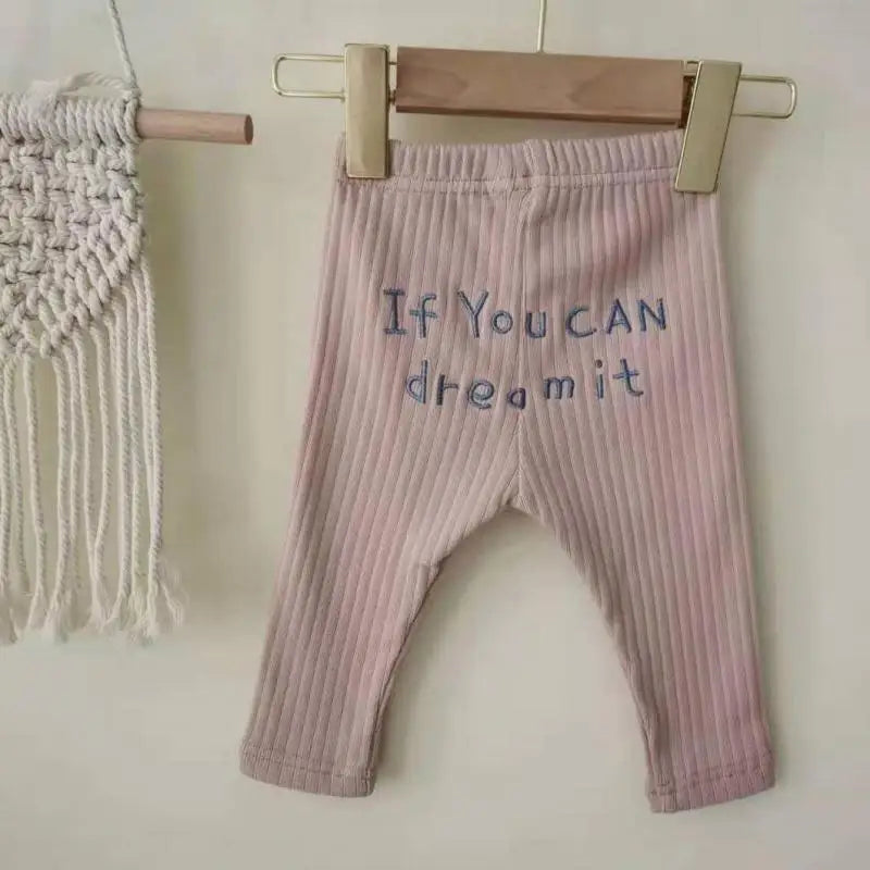 Baby Leggings Children Pants Baby Letter Print Embroidery