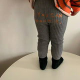 Baby Leggings Children Pants Baby Letter Print Embroidery