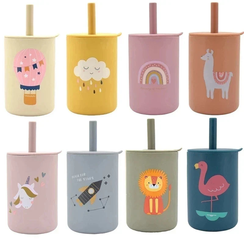 Baby Silicone Sippy Cups BPA-Free Portable Storage Snack