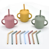 Baby Silicone Sippy Cups BPA-Free Portable Storage Snack