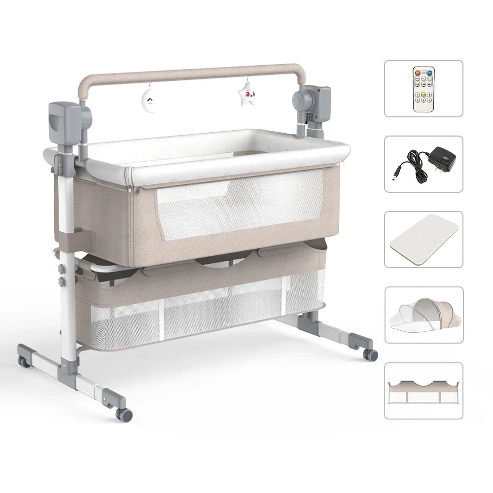 Baby Sleeping Bed Electric Cradle Rocking Bed Newborn