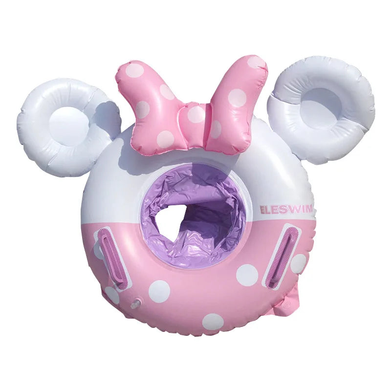 Baby Swimming Float Ring Roof Inflatable Double Raft