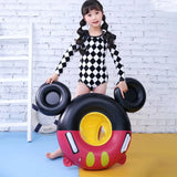 Baby Swimming Float Ring Roof Inflatable Double Raft