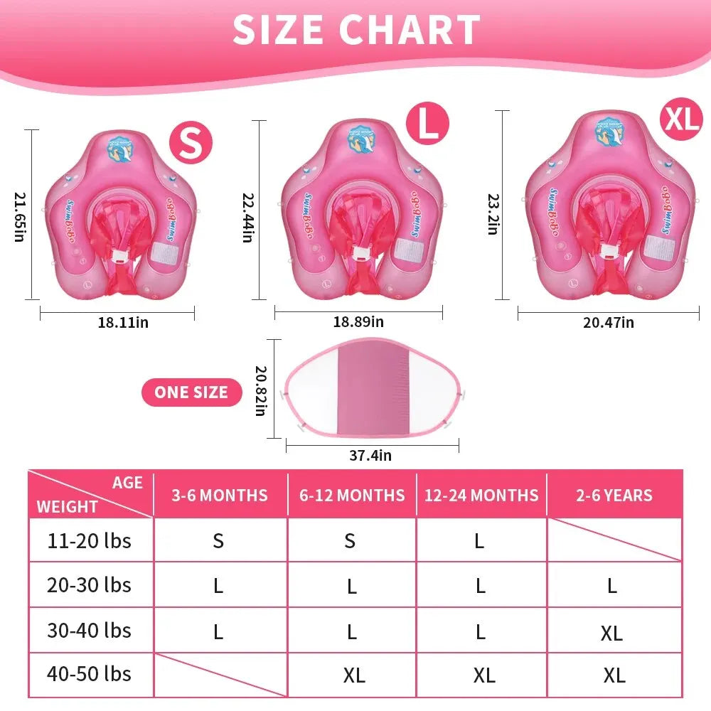 Baby Swimming Float Canopy Inflatable Infant Ring Kids