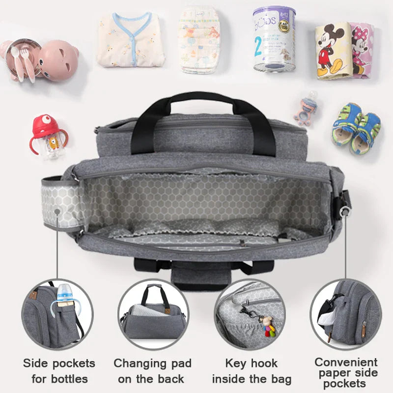 Baby crib multifunctional portable foldable diaper bag mother