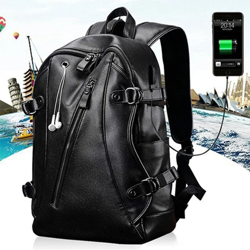 Backpack Men External Usb Charge Waterproof Backpack Fashion