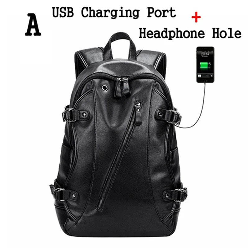 Backpack Men External Usb Charge Waterproof Backpack Fashion