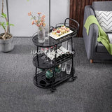 Bar Cart Trolley Organizer 3 Tier Rolling Beach