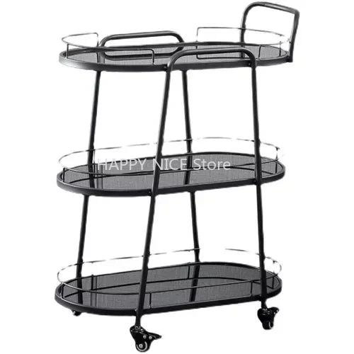 Bar Cart Trolley Organizer 3 Tier Rolling Beach