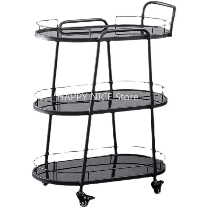 Bar Cart Trolley Organizer 3 Tier Rolling Beach