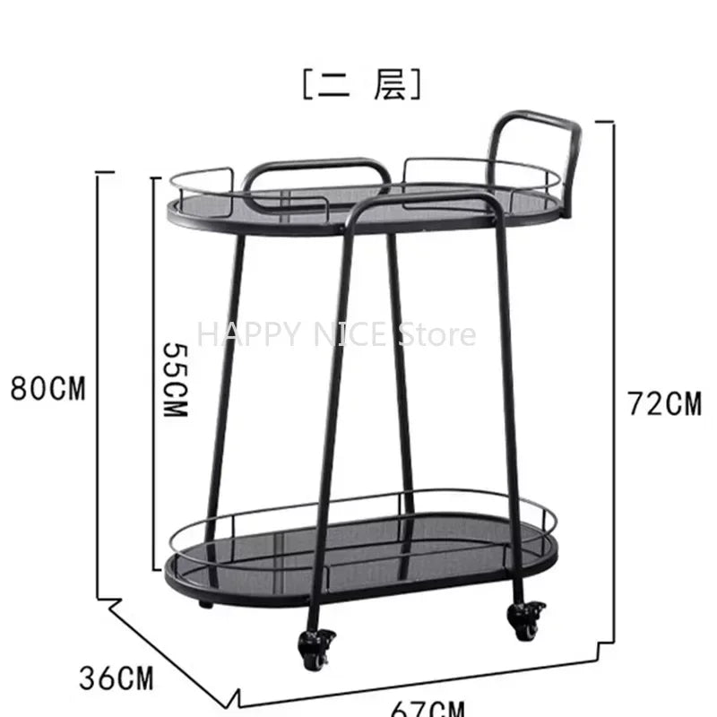 Bar Cart Trolley Organizer 3 Tier Rolling Beach