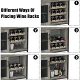 Bar cabinet with removable wine rack and 1