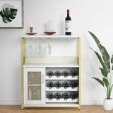 Bar cabinet with removable wine rack and 1