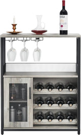 Bar cabinet with removable wine rack and 1