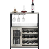 Bar cabinet with removable wine rack and 1