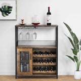 Bar cabinet with removable wine rack and 1