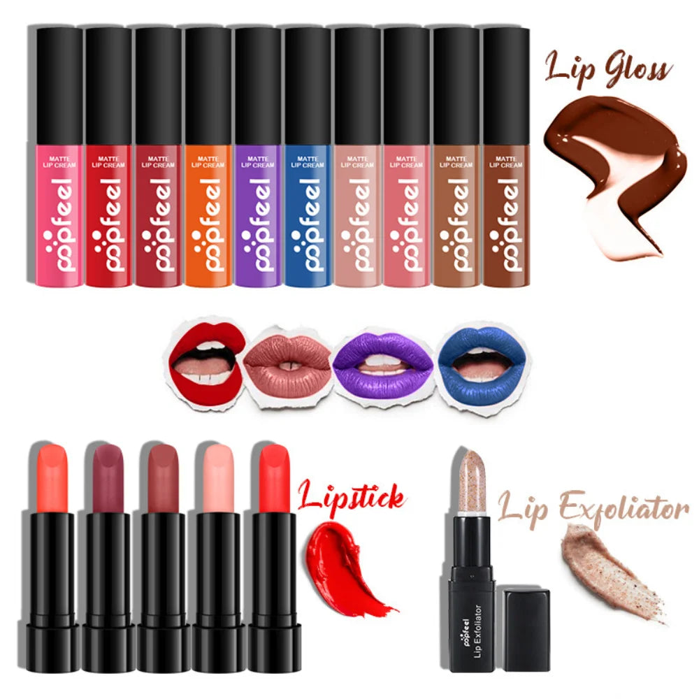 Beginner Makeup Set Basic Eyeshadow Lipstick Foundation Lip