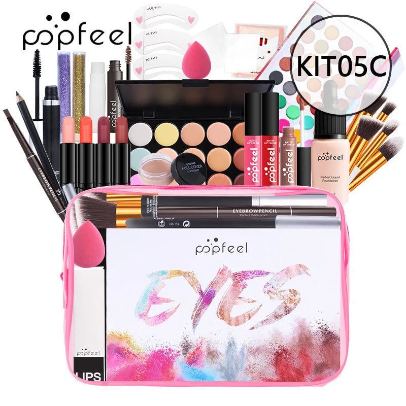 Beginner Makeup Set Basic Eyeshadow Lipstick Foundation Lip