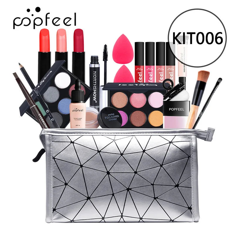 Beginner Makeup Set Basic Eyeshadow Lipstick Foundation Lip