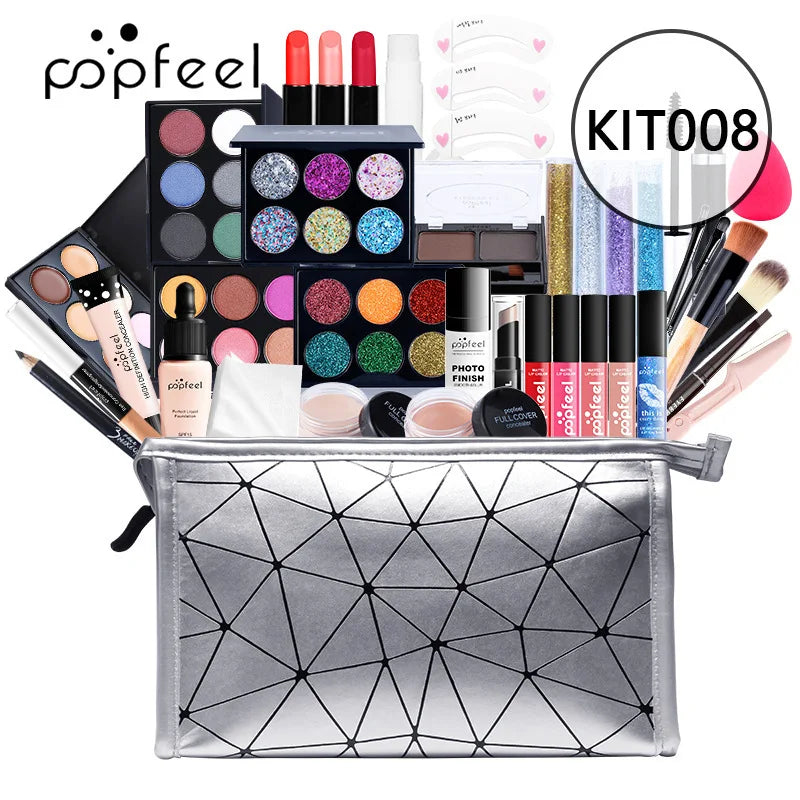 Beginner Makeup Set Basic Eyeshadow Lipstick Foundation Lip