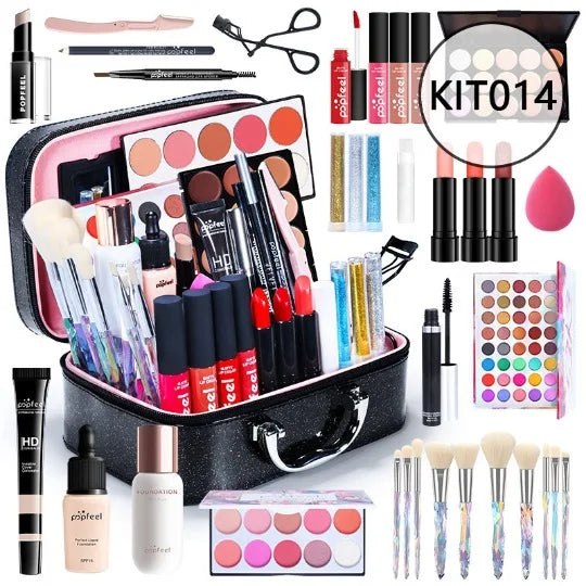 Beginner Makeup Set Basic Eyeshadow Lipstick Foundation Lip