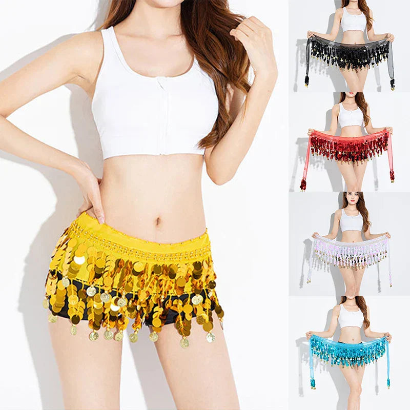 Belly Dance Sequined Waist Chain Copper Coin Waist