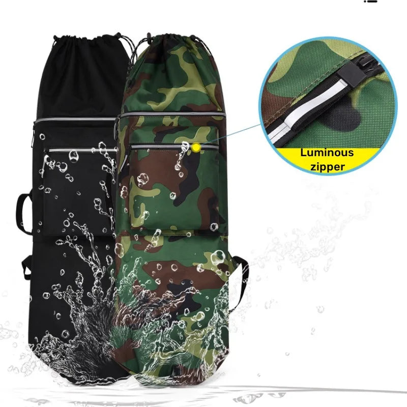 Big Freediving Long Fins Backpack Waterproof Lightweight Diving Equipment Storage Bag Outdoor Skateboard Yoga Long Flippers Bag