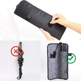 Black Hair Straightener Storage Bag Hair Styling Tool