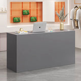 Black Minimalist Reception Desks Nordic Counter Luxury Office
