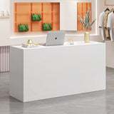 Black Minimalist Reception Desks Nordic Counter Luxury Office