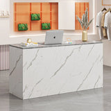 Black Minimalist Reception Desks Nordic Counter Luxury Office