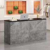 Black Minimalist Reception Desks Nordic Counter Luxury Office